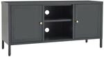 vidaXL TV-Schrank Anthrazit 105x35x52 cm Stahl und Glas