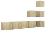 vidaXL 6-Tlg TV-Schrank-Set Sonoma-Eiche Holzwerkstoff 3079036