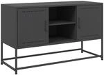 vidaXL TV-Schrank Schwarz 100,5x39x60,5 cm Stahl