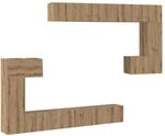 vidaXL TV-Einheiten Wandmontiert 4-Tlg Artisan-Eiche Holzwerkstoff 3393392