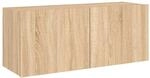 vidaXL TV-Wandschrank mit LED-Leuchten Sonoma-Eiche 100x35x41 cm 837325