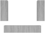 vidaXL 4 Tlg TV-Schrank-Set Grau Sonoma Holzwerkstoff 3114204
