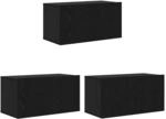vidaXL TV-Schrank 3 Stk Schwarz 60 x 30 x 30 cm Holzwerkstoff 875172