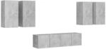 vidaXL 6-Tlg TV-Schrank-Set Betongrau Holzwerkstoff 3079099