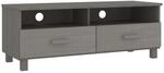 vidaXL TV-Schrank HAMAR Hellgrau 106x40x40 cm Massivholz Kief&uuml;r