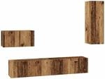 vidaXL Wand TV Schrank Set 4-Tlg Altholz 200 x 30 x 30 cm Holzwerkstoff 3393465