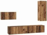 vidaXL TV-Schrank-Set 4-Tlg Altholz 30,5 x 30 x 90 cm Holzwerkstoff 3393261