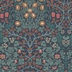 William Morris at Home Vliestapete Blackthorn 10 m x 52 cm Blau FSC&reg;