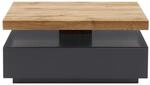 Vente-unique Couchtisch Kyria Anthrazitgrau Naturfarben Hell 80 cm
