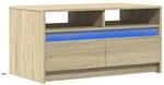vidaXL LED-Couchtisch Sonoma-Eiche Holzwerkstoff 851993