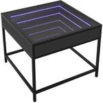 vidaXL Couchtisch mit Infinity-LED Schwarz 50x50x41 cm 847677
