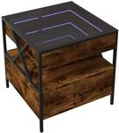 vidaXL Couchtisch mit Infinity-LED R&auml;uchereiche 50x50x51 cm 847714