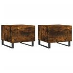 vidaXL Couchtische 2 Stk R&auml;uchereiche 50x50x40 cm Holzwerkstoff 829455