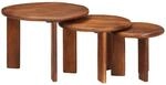 vidaXL Nesting-Couchtische 3-Tlg Honigbraun Massivholz Mango 4104660