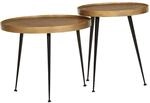 vidaXL Couchtisch 2 Stk Golden Holzwerkstoff 373637