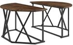 vidaXL Couchtisch R&auml;uchereiche 80 x 80 x 42 cm Ingenieurholz und Stahl 868251