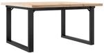 vidaXL Couchtisch O-Gestell 90x90x45,5cm Massivholz Kiefer und Stahl 3282731