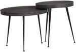 vidaXL Couchtisch 2 Stk Schwarz Holzwerkstoff 373636