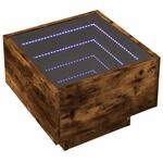 vidaXL Beistelltisch mit LED R&auml;uchereiche 40x40x30 cm Holzwerkstoff 847501