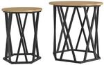 vidaXL Couchtisch 2 Stk Artisan-Eiche 50 x 50 x 50 cm 868266