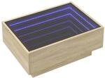 vidaXL LED-Couchtisch Sonoma Eiche 70x50x30 cm Holzwerkstoff 847513