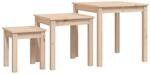 vidaXL Satztische 3 Stk Massivholz Kiefer 824973