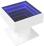 vidaXL LED-Couchtisch Wei&szlig; 50x50x45 cm Holzwerkstoff 847525
