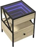vidaXL Couchtisch mit Infinity-LED Sonoma-Eiche 40x40x51 cm 847718