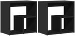 vidaXL Beistelltische 2 Stk Schwarz 50x30x50 cm Holzwerkstoff 840558