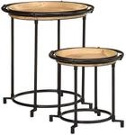 vidaXL 2-Tlg Beistelltisch-Set Massivholz Mango 4013513