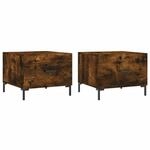 vidaXL Couchtische 2 Stk R&auml;uchereiche 50x50x40 cm Holzwerkstoff 829407