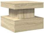 vidaXL Couchtisch mit LED-Leuchten Sonoma-Eiche 50x50x40 cm 839842