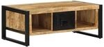 vidaXL Couchtisch 90x50x36 cm Raues Massivholz Mango 4013555