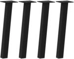 vidaXL Couchtischbeine 4 Stk Schwarz 42 cm Stahl 4012488