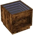vidaXL Couchtisch mit Infinity-LED R&auml;uchereiche 50x50x50 cm 847655