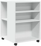vidaXL Beistelltisch mit Rollen Wei&szlig; 55x60x78 cm Holzwerkstoff 853155