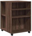 vidaXL Beistelltisch mit Rollen Braun Eiche 55x60x78 cm Holzwerkstoff 853161