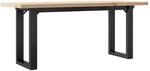 vidaXL Couchtisch O-Gestell 110x40x45,5 cm Massivholz Kiefer Gusseisen