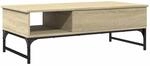 vidaXL Couchtisch Sonoma-Eiche 100x50x35 cm Holzwerkstoff und Metall 845392