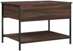 vidaXL Couchtisch Braun Eichen-Optik 70x50x50 cm Holzwerkstoff Metall 845345