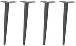 vidaXL Couchtischbeine Konische Form 4 Stk Anthrazit 42-43 cm Stahl 4012514