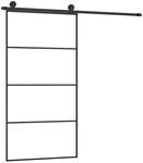 vidaXL Schiebet&uuml;r mit Beschlag 102,5x205 cm ESG-Glas & Aluminium 3152150