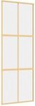 vidaXL Schiebet&uuml;r Golden 76x205 cm ESG-Klarglas und Aluminium 155154