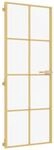 vidaXL Innent&uuml;r Schlank Golden 76x201,5 cm Hartglas und Aluminium 155144