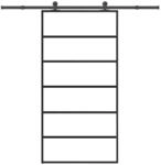 vidaXL Schiebet&uuml;r mit Beschlag 102x205 cm ESG-Glas & Aluminium 3332832