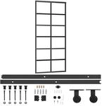 vidaXL Schiebet&uuml;r mit Beschlag ESG-Glas & Aluminium 90x205 cm 3081958