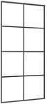 vidaXL Schiebet&uuml;r Aluminium und ESG Glas 102,5x205 cm Schwarz 288066