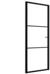 vidaXL Innent&uuml;r ESG Glas und Aluminium 76x201,5 cm Schwarz 151198