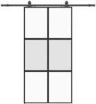 vidaXL Schiebet&uuml;r mit Beschlag Schwarz 102,5x205 cm Hartglas 3375885