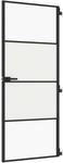 vidaXL Innent&uuml;r Schlank Schwarz 83x201,5 cm Hartglas und Aluminium 155118